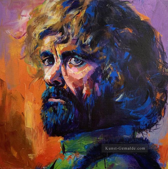Porträt von Tyrion Lannister im braunen Spiel der Throne Ölgemälde